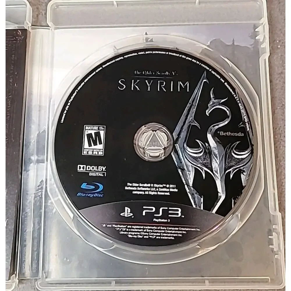 The Elder Scrolls V: Skyrim (Sony PS3 PlayStation 3, 2011) w/ Manual & Case